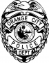 Laser Etched Orange City Police Badge